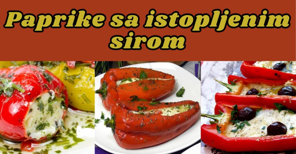 Paprike sa istopljenim sirom