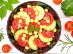 Čičerikina salata s paradajzom i svježim peršunom